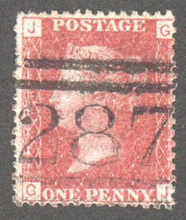 Great Britain Scott 33 Used Plate 119 - GJ - Click Image to Close